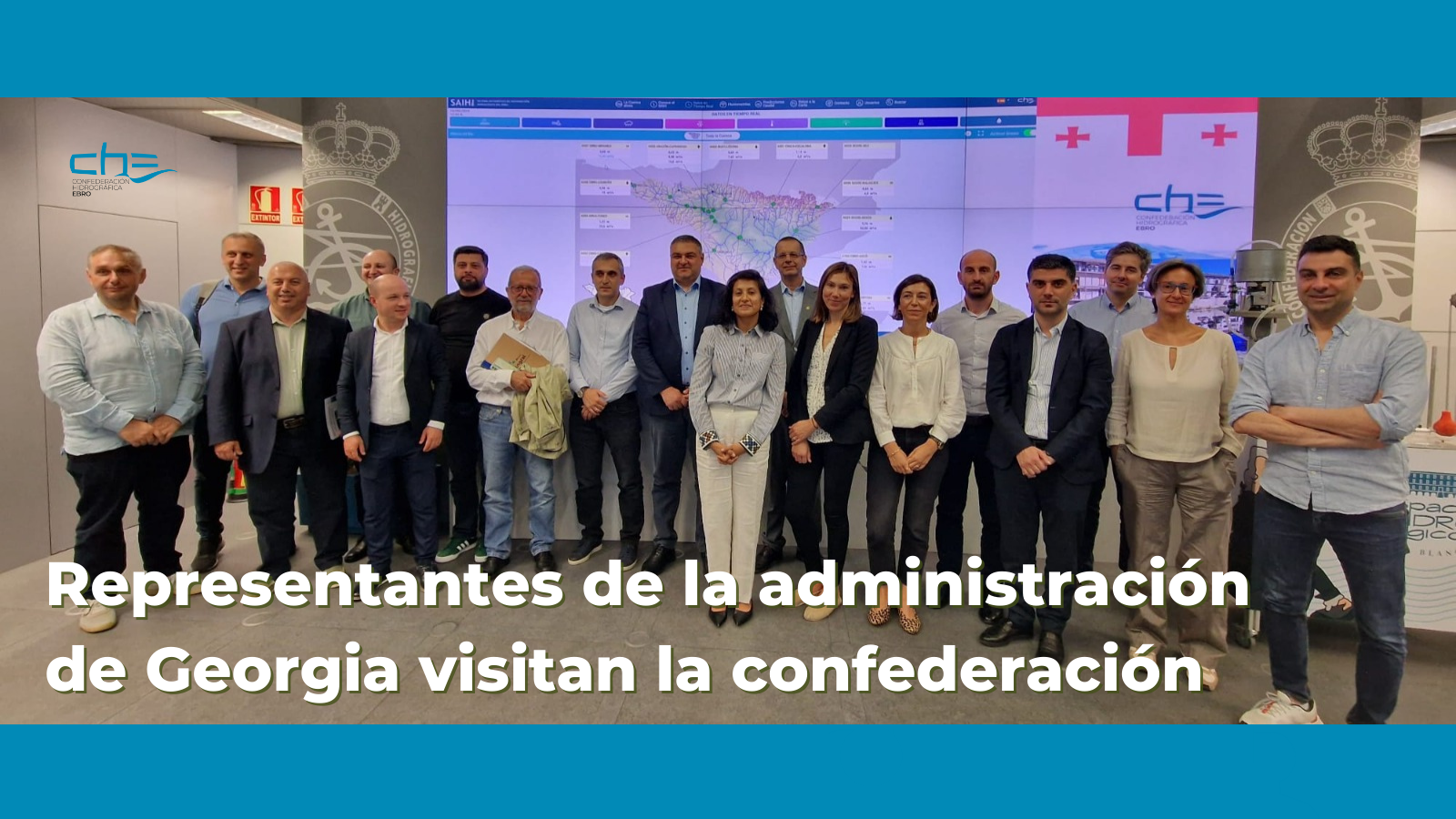 Imagen noticia - Representantes de la administración pública de Georgia visitan la Confederación Hidrográfica del Ebro